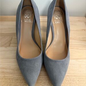 Vince Camuto Gray Suede Heels